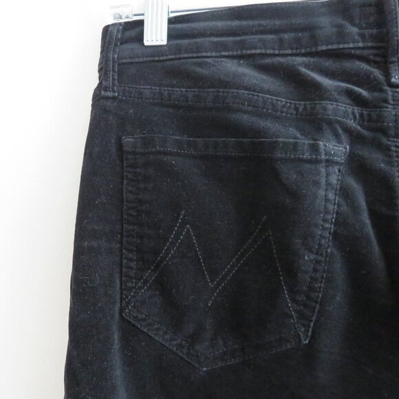 MOTHER The Charmer in My Life As A Snow Bunny Black Velvet Pants - Size 31 - Picture 12 of 14